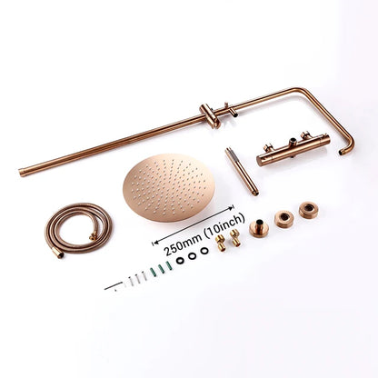ShowerEase - Wall-Mounted Thermostatic Valve System, Brass Shower Set