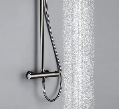 ShowerEase - Wall-Mounted Thermostatic Valve System, Brass Shower Set