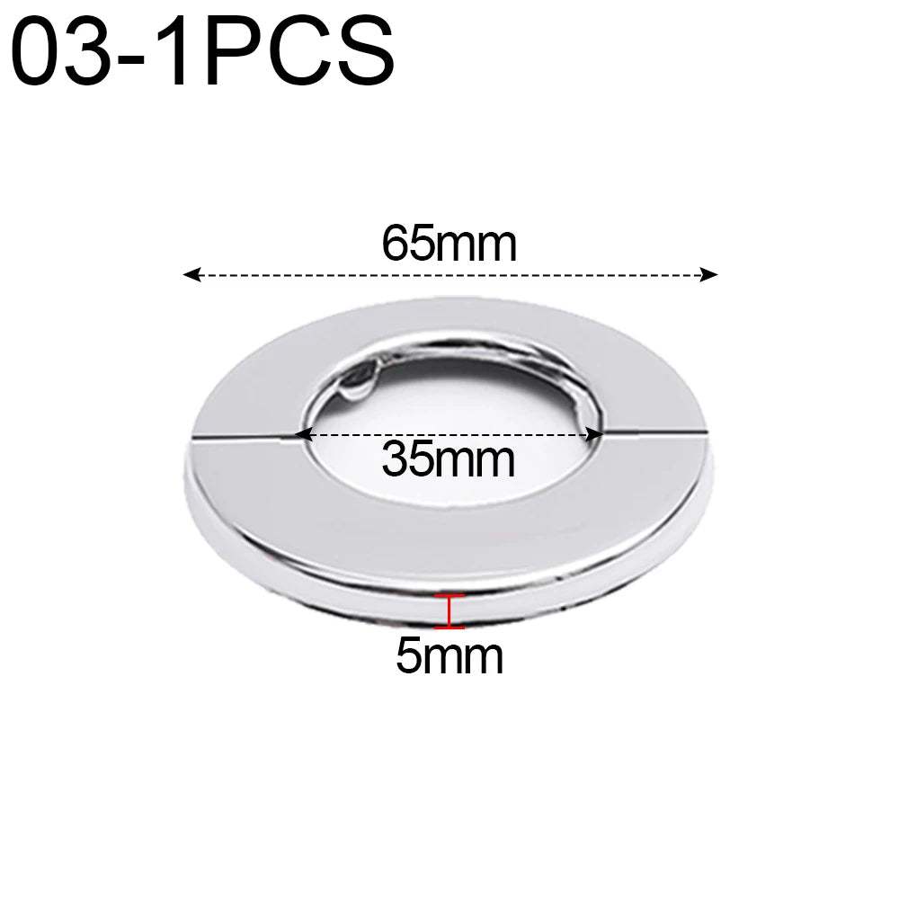 ShowerEase Self-Adhesive Round Faucet Escutcheon Covers - Stainless Steel
