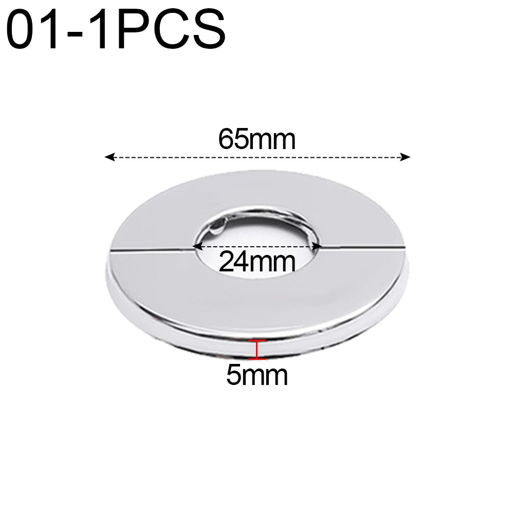 ShowerEase Self-Adhesive Round Faucet Escutcheon Covers - Stainless Steel