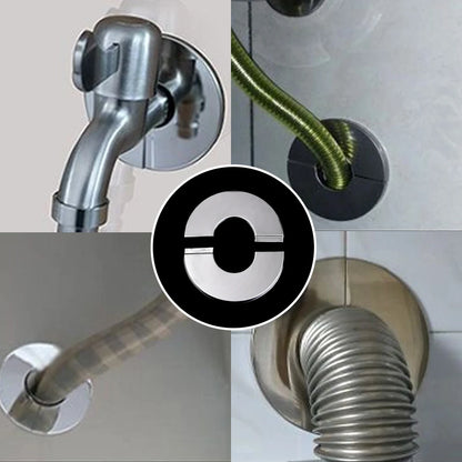 ShowerEase Self-Adhesive Round Faucet Escutcheon Covers - Stainless Steel