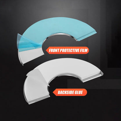ShowerEase Self-Adhesive Round Faucet Escutcheon Covers - Stainless Steel