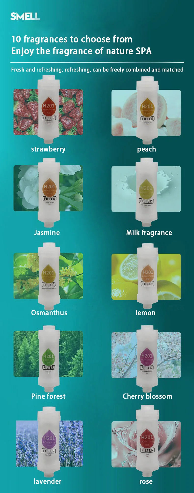 ShowerEase Scented Shower Filter - Water Softener & Purifier