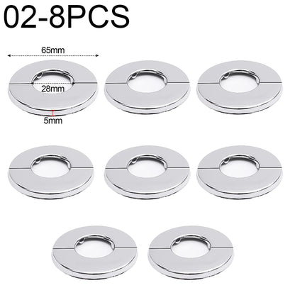 ShowerEase Self-Adhesive Round Faucet Escutcheon Covers - Stainless Steel