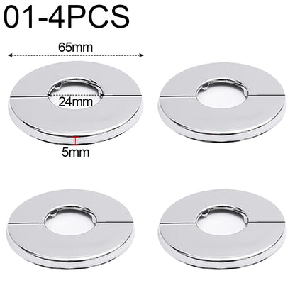 ShowerEase Self-Adhesive Round Faucet Escutcheon Covers - Stainless Steel