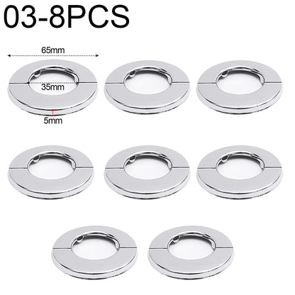 ShowerEase Self-Adhesive Round Faucet Escutcheon Covers - Stainless Steel
