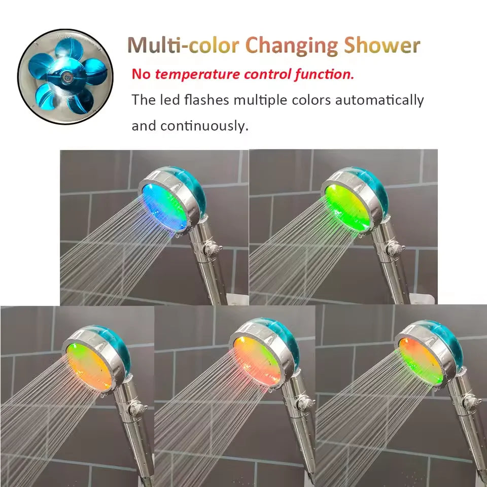 ShowerEase Smart LED Temperature Display Shower Head - High Pressure Rainfall with Color Alert