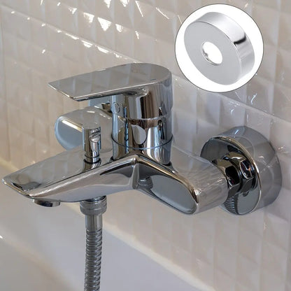 ShowerEase Self-Adhesive Round Faucet Escutcheon Covers - Stainless Steel