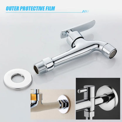 ShowerEase Self-Adhesive Round Faucet Escutcheon Covers - Stainless Steel