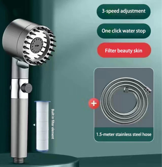 ShowerEase 3 Mode High Pressure Shower Head - ShowerEase