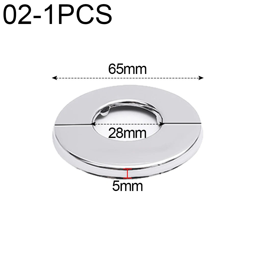 ShowerEase Self-Adhesive Round Faucet Escutcheon Covers - Stainless Steel