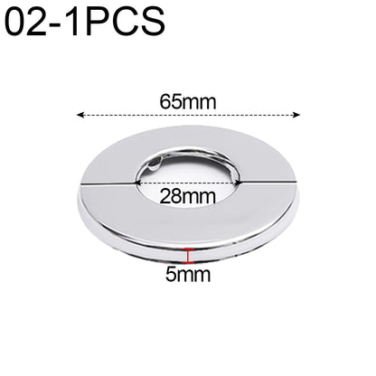 ShowerEase Self-Adhesive Round Faucet Escutcheon Covers - Stainless Steel