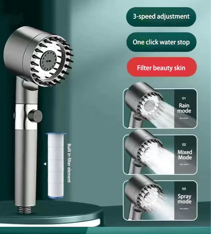 ShowerEase 3 Mode High Pressure Shower Head - ShowerEase