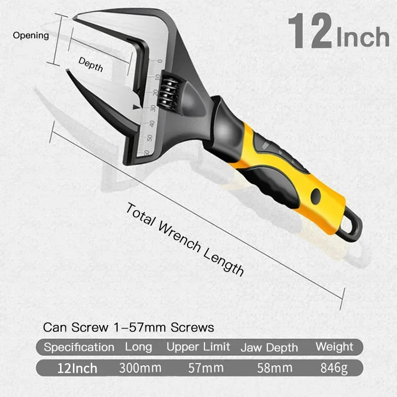 ShowerEase Stainless Steel Adjustable Wrench - ShowerEase