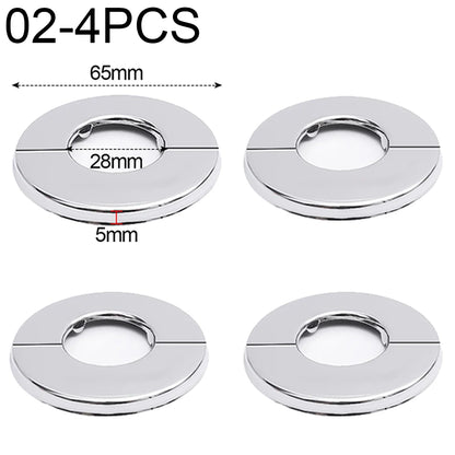ShowerEase Self-Adhesive Round Faucet Escutcheon Covers - Stainless Steel