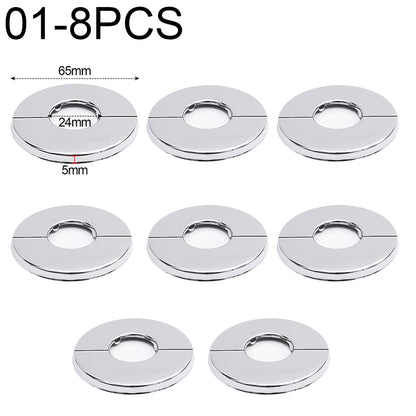 ShowerEase Self-Adhesive Round Faucet Escutcheon Covers - Stainless Steel