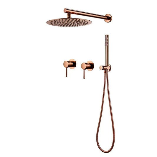 ShowerEase Shower Set – Wall Mounted Faucet - 8/10/12" Shower Head