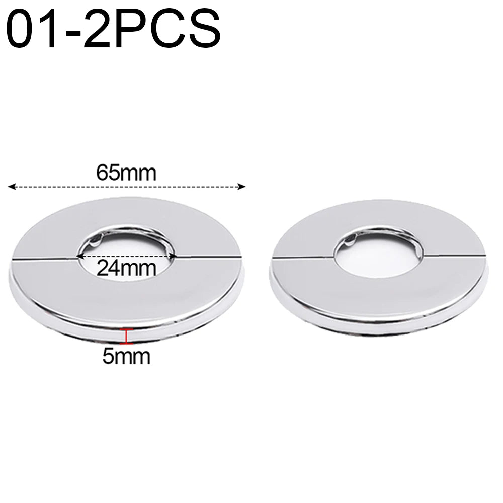 ShowerEase Self-Adhesive Round Faucet Escutcheon Covers - Stainless Steel