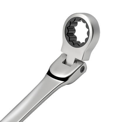 ShowerEase Ratchet Spanner Wrench Set – Flexible Head, Metric, with Canvas Bag