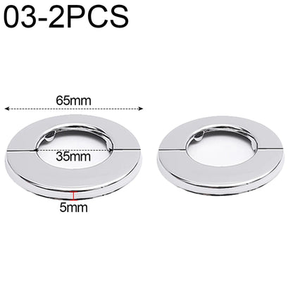 ShowerEase Self-Adhesive Round Faucet Escutcheon Covers - Stainless Steel
