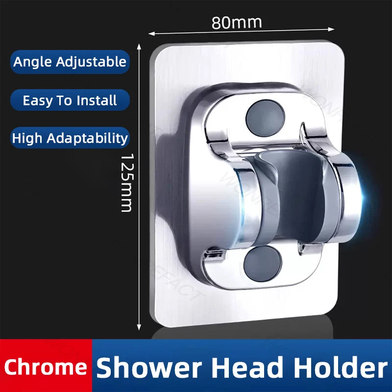 ShowerEase Universal Shower Head Holder - Self Adhesive, 120° Rotation - ShowerEase